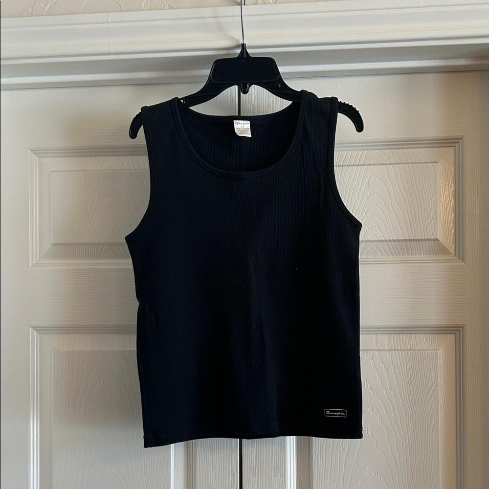 Vintage ‘00 Champion Ribbed Black Tank Top